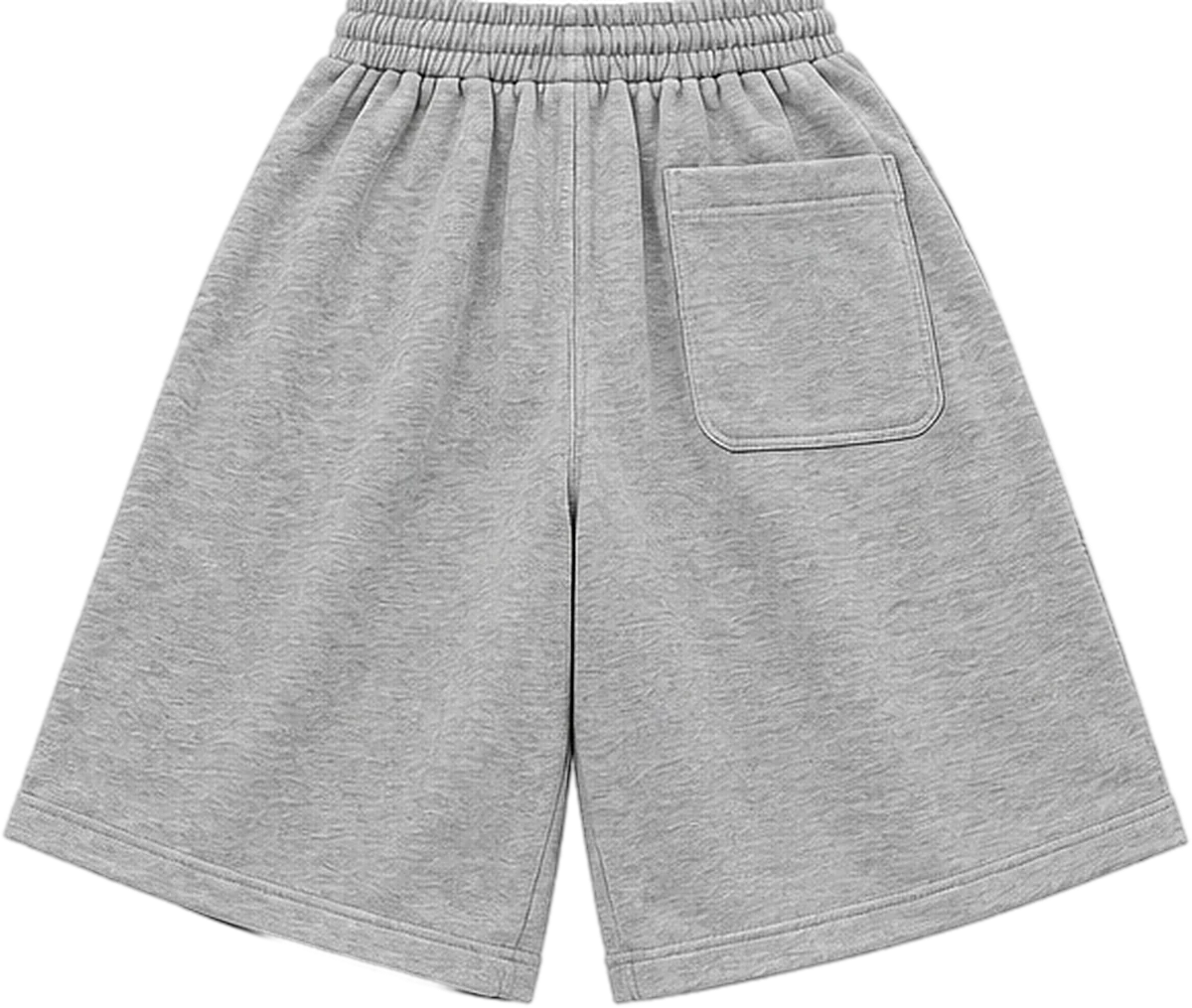 Jort baggy melange visto de espalda, con bolsillo de parche